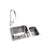 Abode Matrix 1.5B Undermount St/Steel Sink Tap Pack - Unbeatable Bathrooms
