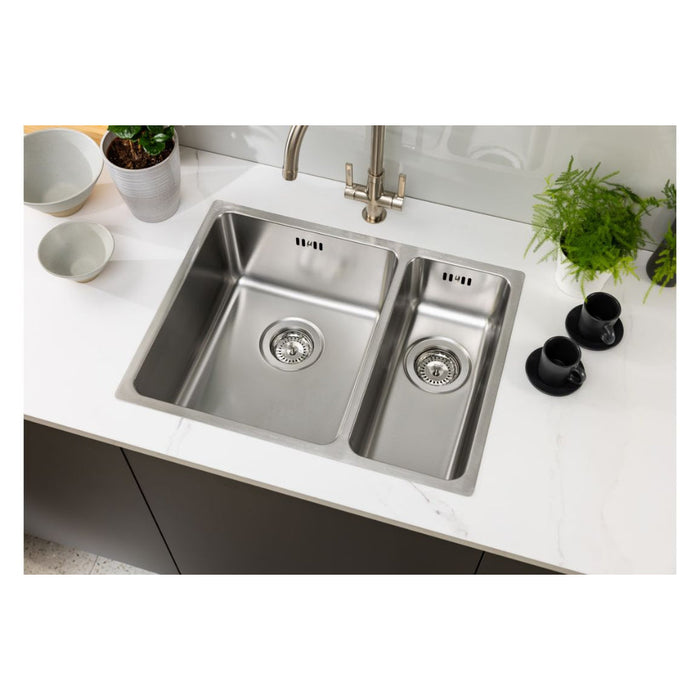 Abode Matrix R25 1.5B Inset/Undermount Sink - St/Steel - Unbeatable Bathrooms