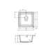 Abode Matrix Sq GR15 1B Granite Inset/Undermount Sink - Unbeatable Bathrooms
