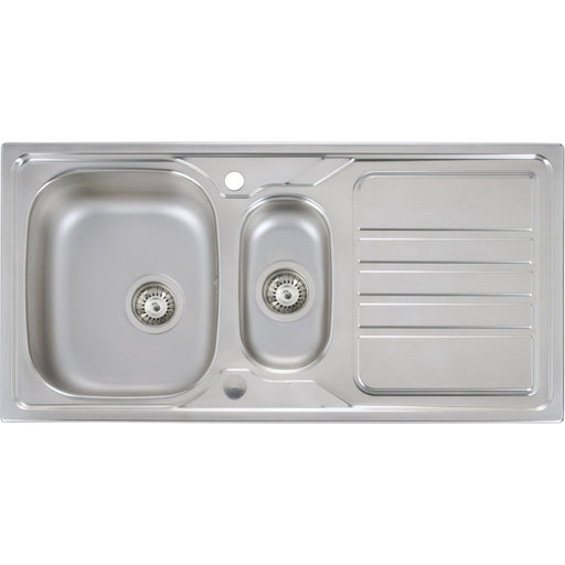 Abode Mikro 1.5B & Drainer Inset Sink (Boxed inc. wastes) - St/Steel - Unbeatable Bathrooms
