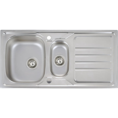 Abode Mikro 1.5B & Drainer Inset Sink (Boxed inc. wastes) - St/Steel - Unbeatable Bathrooms