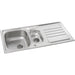 Abode Mikro 1.5B & Drainer Inset Sink (Boxed inc. wastes) - St/Steel - Unbeatable Bathrooms