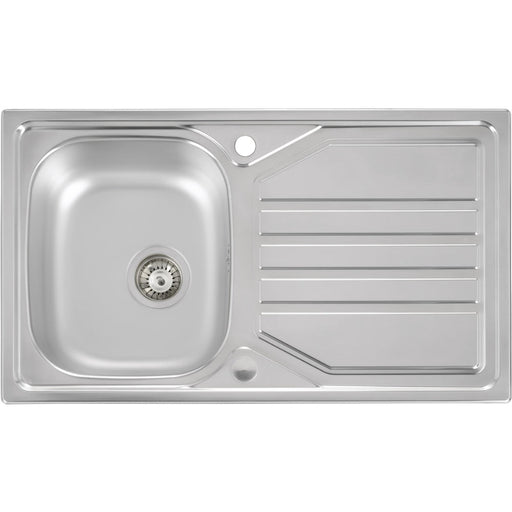 Abode Mikro 1B & Drainer Inset Sink (Boxed inc. waste) - St/Steel - Unbeatable Bathrooms