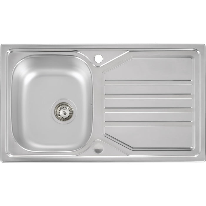 Abode Mikro 1B & Drainer Inset Sink (Boxed inc. waste) - St/Steel - Unbeatable Bathrooms
