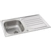 Abode Mikro 1B & Drainer Inset Sink (Boxed inc. waste) - St/Steel - Unbeatable Bathrooms