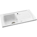Abode Milford 1B & Drainer Ceramic Inset Sink - White - Unbeatable Bathrooms