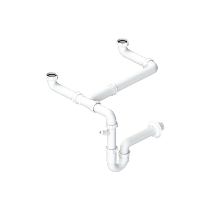 Abode Multi Bowl Pipework Kit - White - Unbeatable Bathrooms