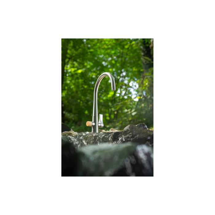 Abode Naturale Aquifier Mixer Tap - Brushed Nickel - Unbeatable Bathrooms