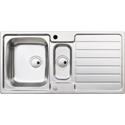 Abode Neron 1.5B & Drainer Inset Sink - St/Steel - Unbeatable Bathrooms