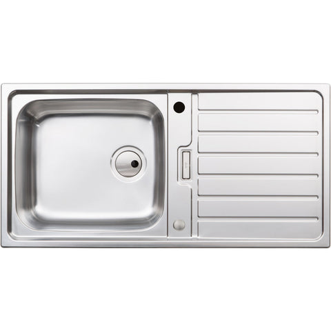 Abode Neron 1B & Drainer Inset Sink - St/Steel - Unbeatable Bathrooms