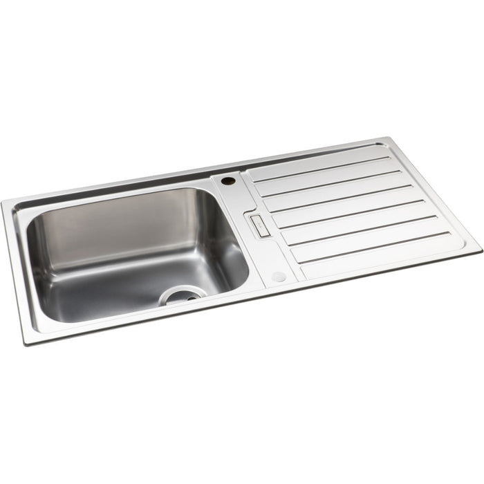 Abode Neron 1B & Drainer Inset Sink - St/Steel - Unbeatable Bathrooms
