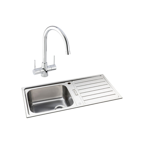 Abode Neron 1B Inset St/Steel Sink Tap Pack - Unbeatable Bathrooms