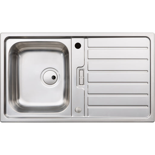 Abode Neron Compact 1B & Drainer Inset Sink - St/Steel - Unbeatable Bathrooms