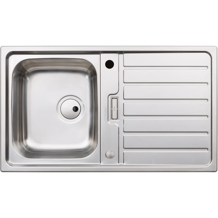 Abode Neron Compact 1B & Drainer Inset Sink - St/Steel - Unbeatable Bathrooms