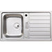 Abode Neron Compact 1B & Drainer Inset Sink - St/Steel - Unbeatable Bathrooms