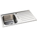 Abode Neron Compact 1B & Drainer Inset Sink - St/Steel - Unbeatable Bathrooms