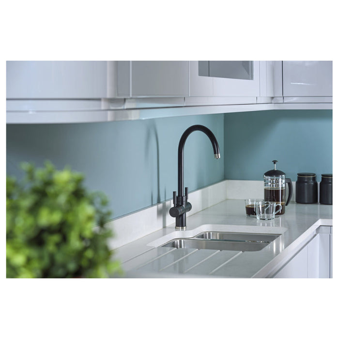 Abode Prostream 3 IN 1 Swan Spout Monobloc Tap - Unbeatable Bathrooms