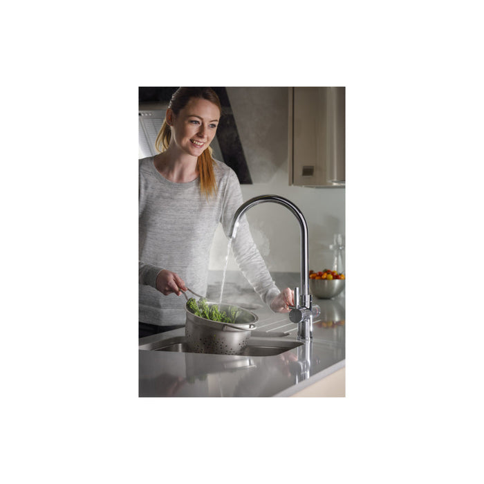 Abode Prostream 3 IN 1 Swan Spout Monobloc Tap - Unbeatable Bathrooms
