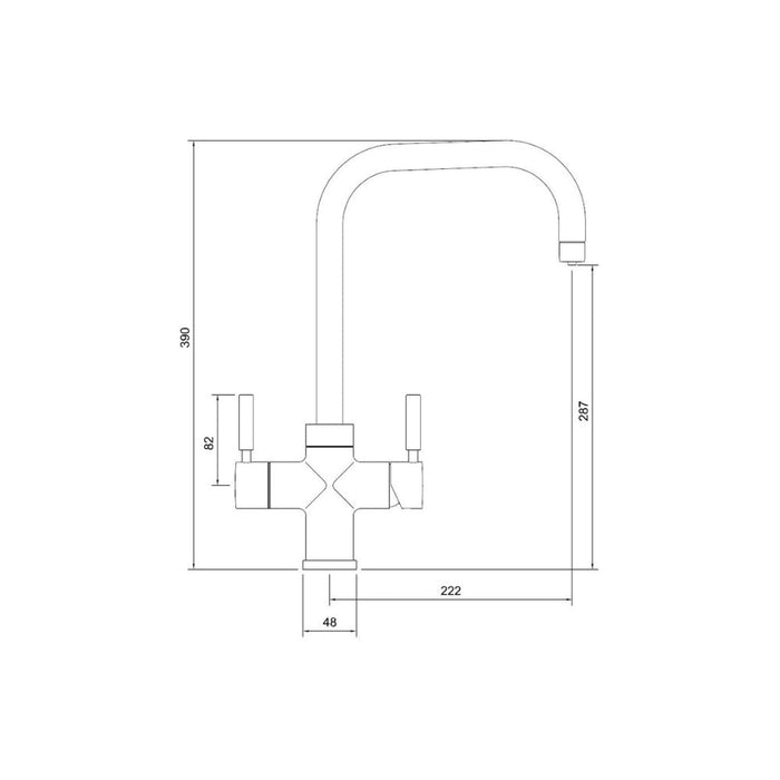 Abode Prostyle 3 IN 1 Quad Spout Monobloc Tap - Unbeatable Bathrooms