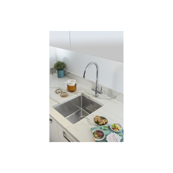 Abode Prothia 3 IN 1 Swan Spout Slimline Monobloc Tap - Unbeatable Bathrooms