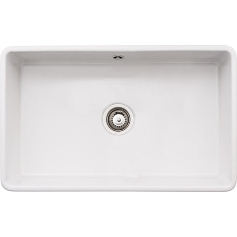 Abode Provincial Large 1B Undermount Sink - White - Unbeatable Bathrooms