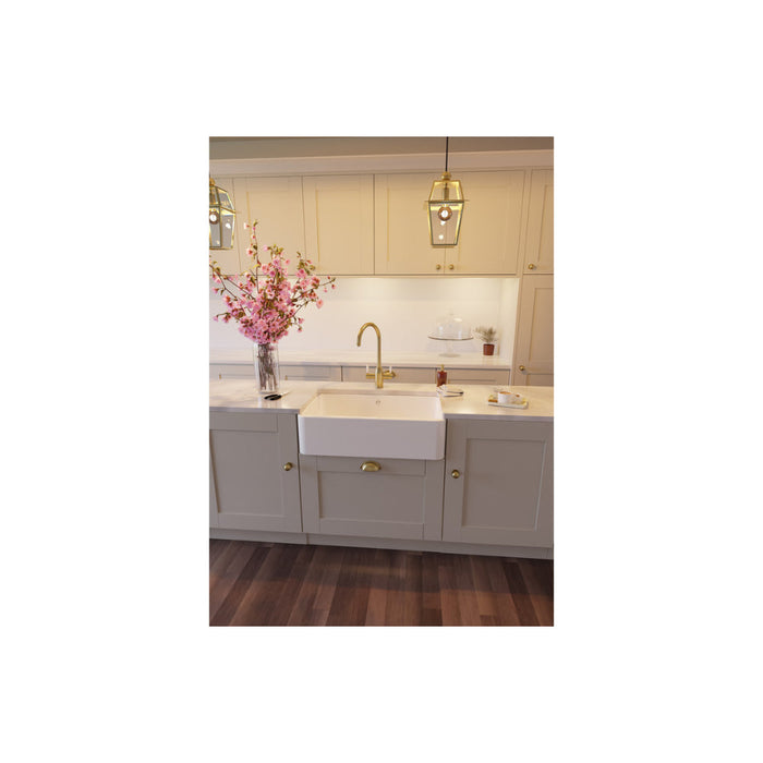 Abode Provincial Large 1B Undermount Sink - White - Unbeatable Bathrooms