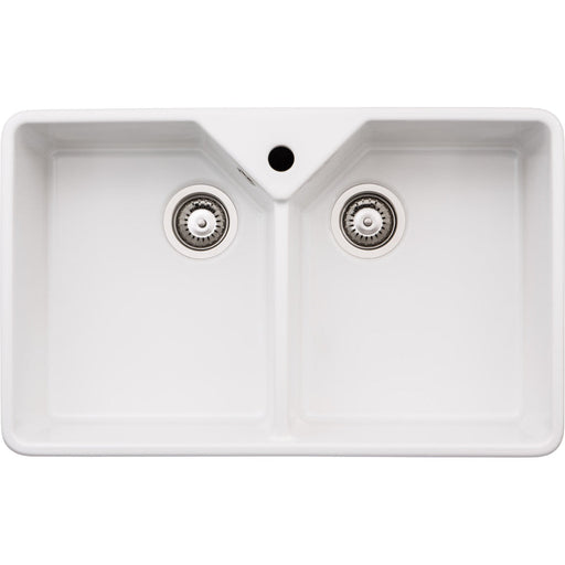 Abode Provincial Large 2B Undermount Sink - White - Unbeatable Bathrooms