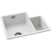 Abode Sandon 1.5B LH Ceramic Undermount/Inset Sink - White - Unbeatable Bathrooms