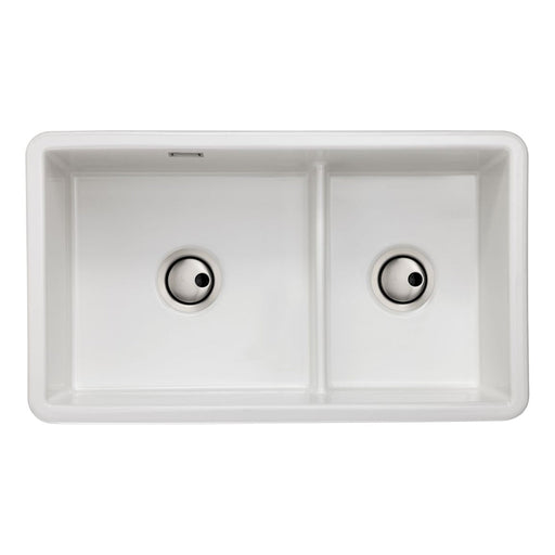 Abode Sandon 1.75B Ceramic Undermount/Inset Sink - White - Unbeatable Bathrooms