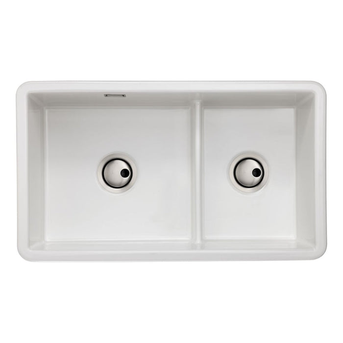 Abode Sandon 1.75B Ceramic Undermount/Inset Sink - White - Unbeatable Bathrooms
