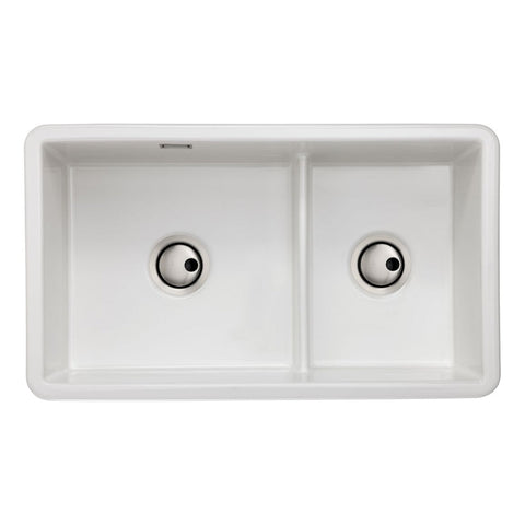 Abode Sandon 1.75B Ceramic Undermount/Inset Sink - White - Unbeatable Bathrooms