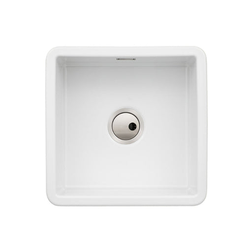 Abode Sandon 1B Ceramic Undermount/Inset Sink - White - Unbeatable Bathrooms