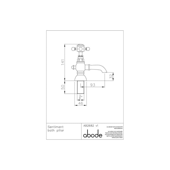 Abode Sentiment Bath Pillar Taps - Unbeatable Bathrooms