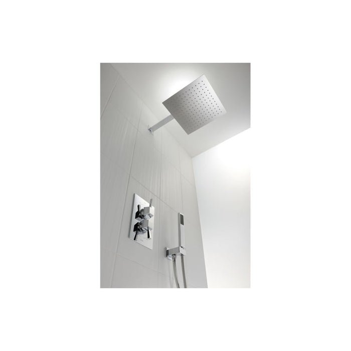 Abode Storm Slimline 300x300x3mm Square Showerhead - St/Steel - Unbeatable Bathrooms