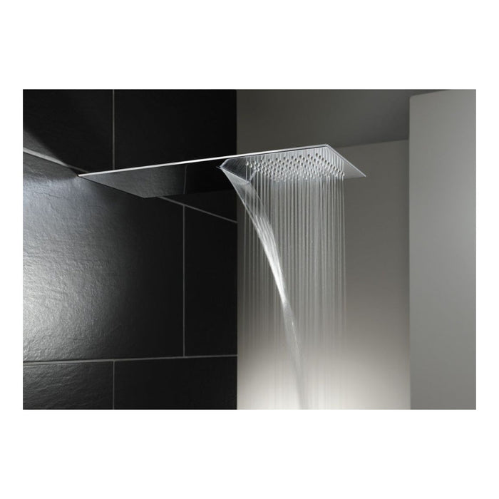 Abode Storm Slimline 3mm Wall Mounted Waterfall Showerhead - St/Steel - Unbeatable Bathrooms