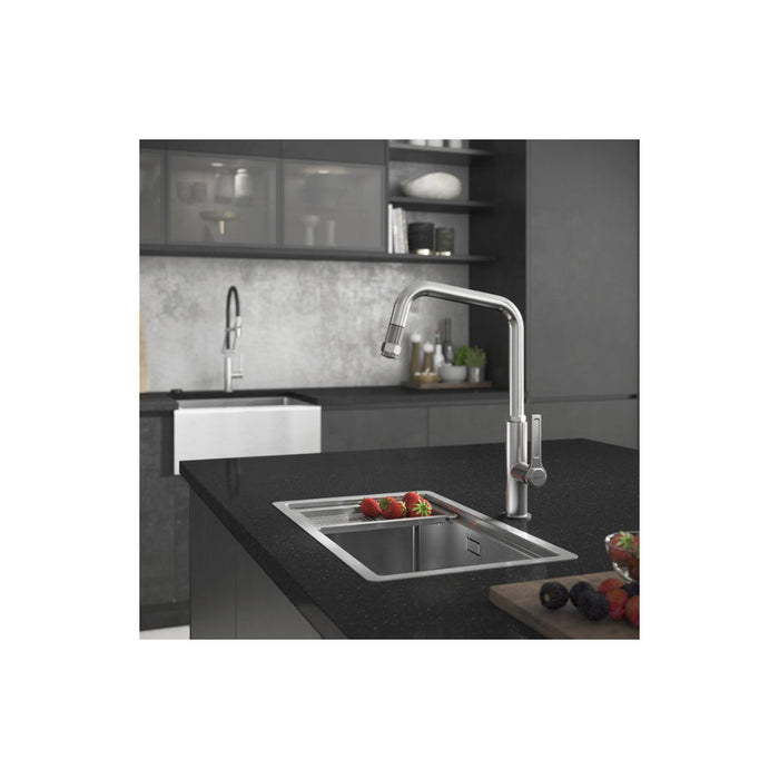 Abode Studio 1B Undermount Sink (inc. Accessories) - St/Steel - Unbeatable Bathrooms