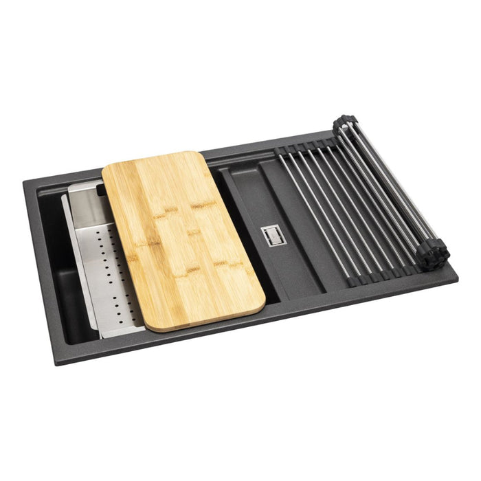 Abode Synchronist Compact 1.25B & Drainer Inset/Undermount Sink - Unbeatable Bathrooms