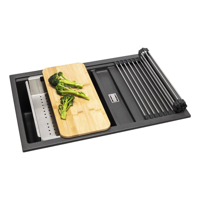 Abode Synchronist Compact 1.25B & Drainer Inset/Undermount Sink - Unbeatable Bathrooms