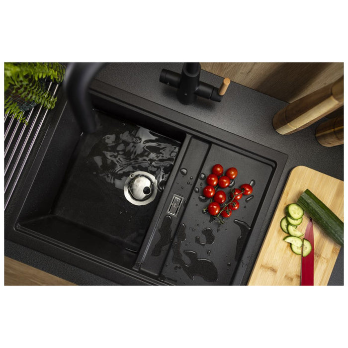 Abode Synchronist Compact 1.25B & Drainer Inset/Undermount Sink - Unbeatable Bathrooms