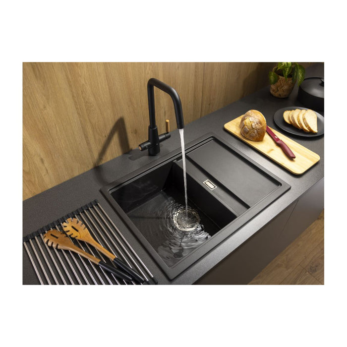 Abode Synchronist Compact 1.25B & Drainer Inset/Undermount Sink - Unbeatable Bathrooms