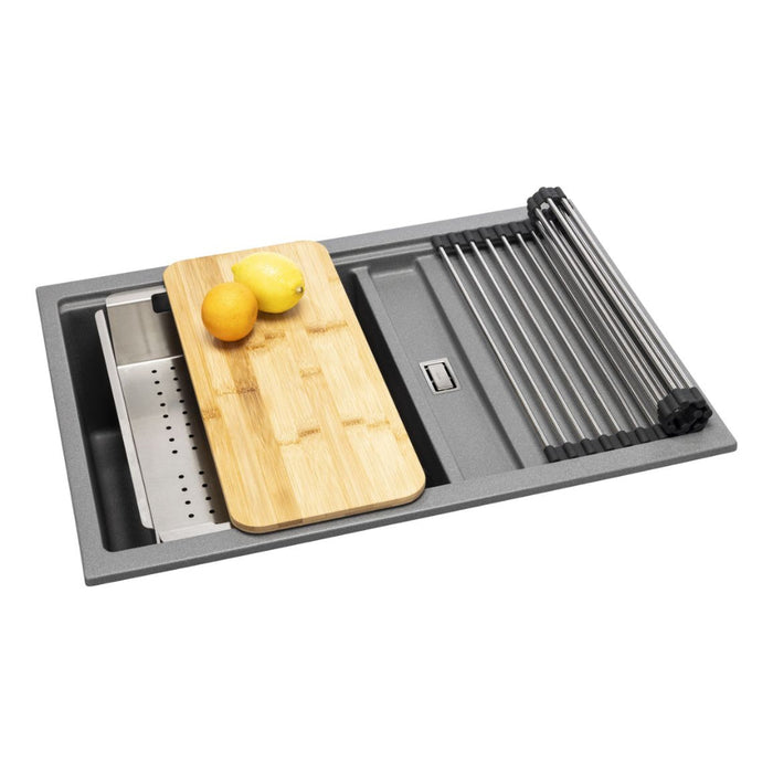 Abode Synchronist Compact 1.25B & Drainer Inset/Undermount Sink - Unbeatable Bathrooms