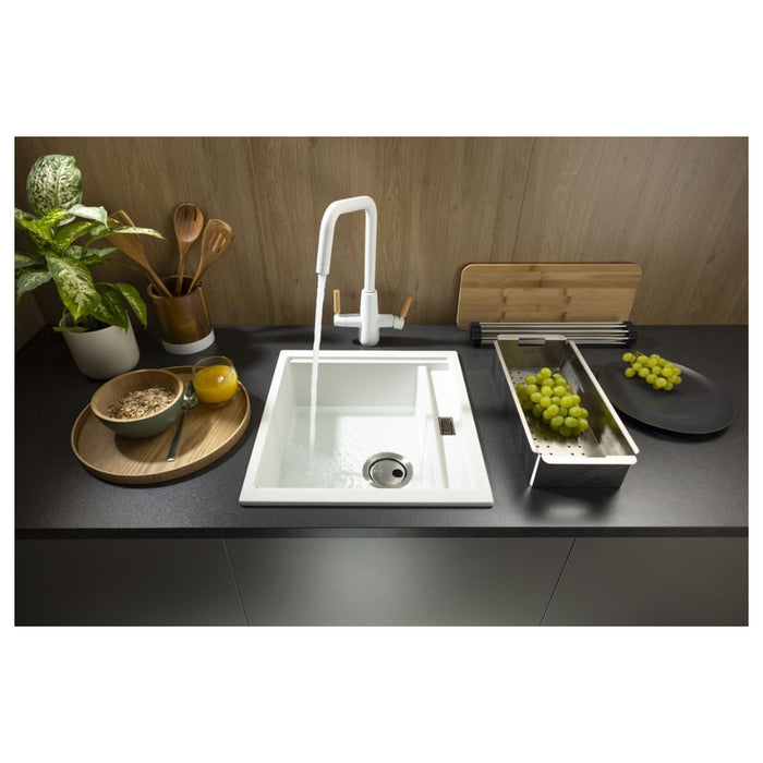 Abode Synchronist Compact 1.25B Inset/Undermount Sink - Unbeatable Bathrooms