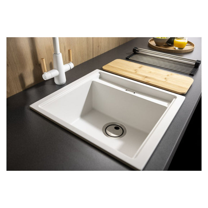 Abode Synchronist Compact 1.25B Inset/Undermount Sink - Unbeatable Bathrooms