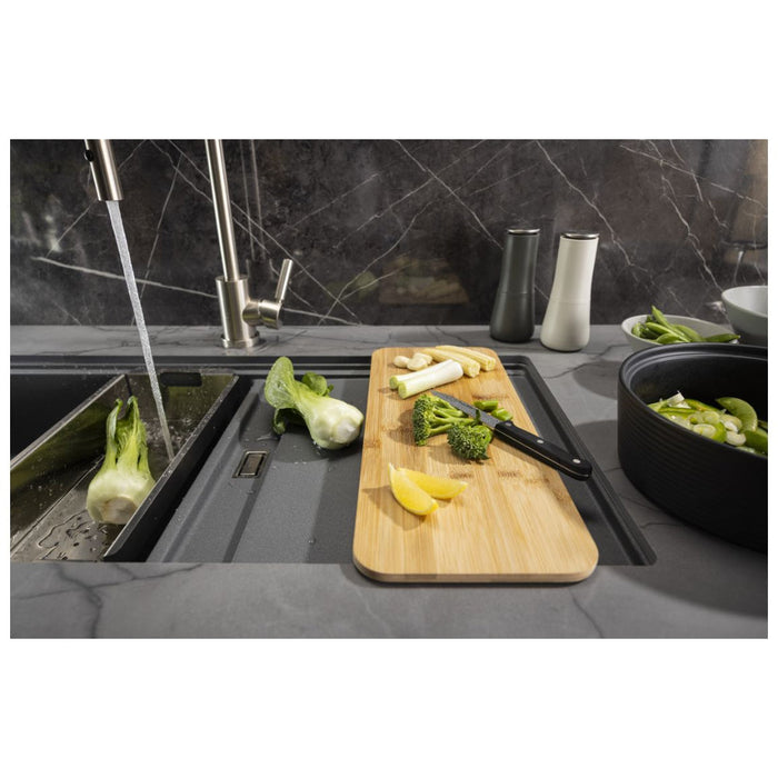 Abode Synchronist Large 1.25B & Drainer Inset/Undermount Sink - Unbeatable Bathrooms