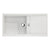 Abode Synchronist Large 1.25B & Drainer Inset/Undermount Sink - Unbeatable Bathrooms
