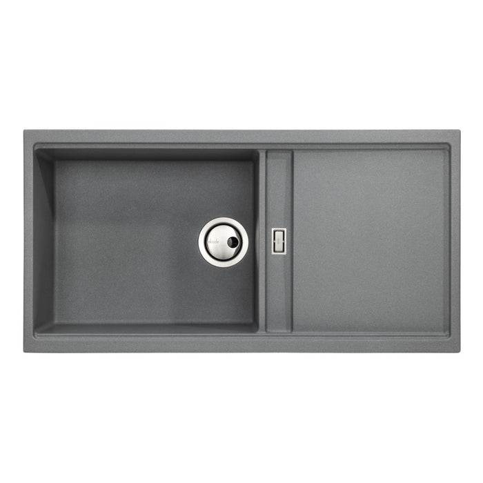 Abode Synchronist Large 1.25B & Drainer Inset/Undermount Sink - Unbeatable Bathrooms