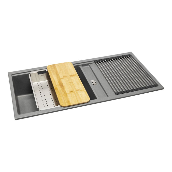 Abode Synchronist Large 1.25B & Drainer Inset/Undermount Sink - Unbeatable Bathrooms