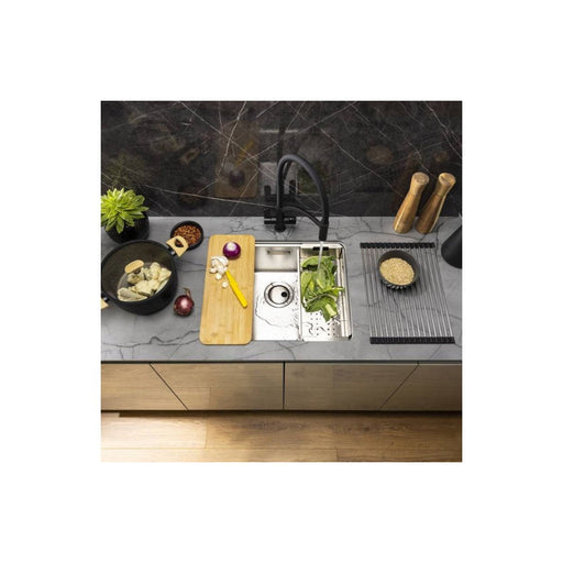 Abode System Sync 1B Large Main Bowl & Accessory Trio Pack - St/Steel - Unbeatable Bathrooms