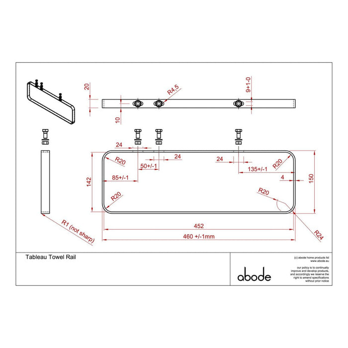 Abode Tableau/Iox Shelf & Tablet Basin Set - Unbeatable Bathrooms