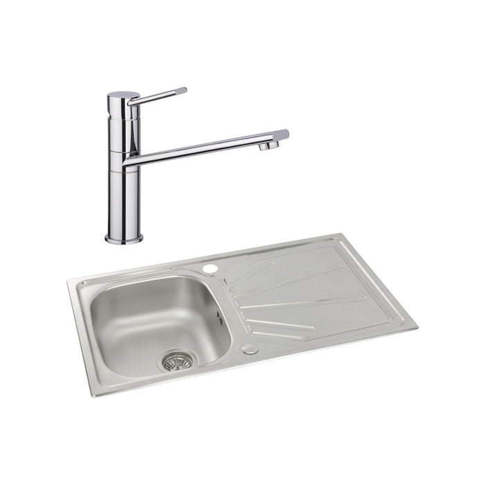 Abode Trydent 1B Inset St/Steel Sink & Tap Pack - Unbeatable Bathrooms